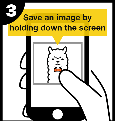you can save an image by holding down the screen