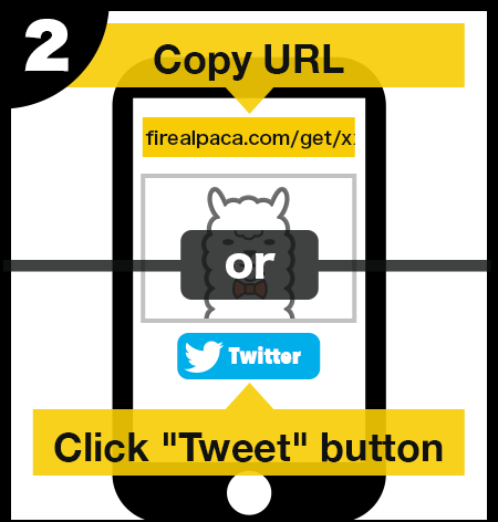Copy URL of the page with uploaded image or click Tweet button