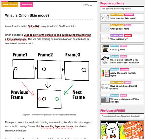 firealpaca layers to frames