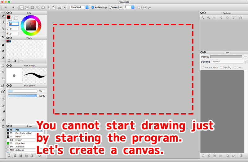 Super basics Create a canvas for drawing Illustration