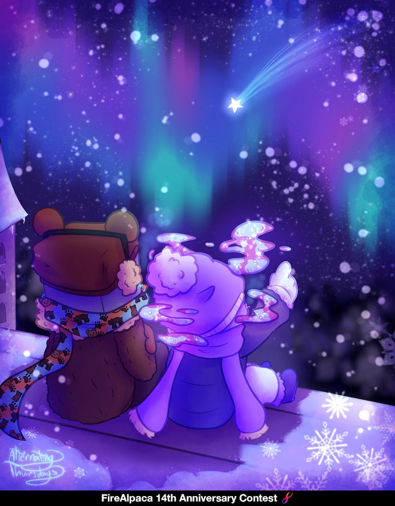 『Snowy Stargazing』By AlternatingThursdays