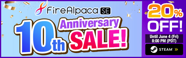 FireAlpaca SE 10th Anniversary Sale!