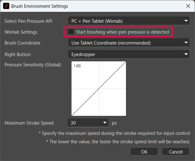 Brush Environment Settings