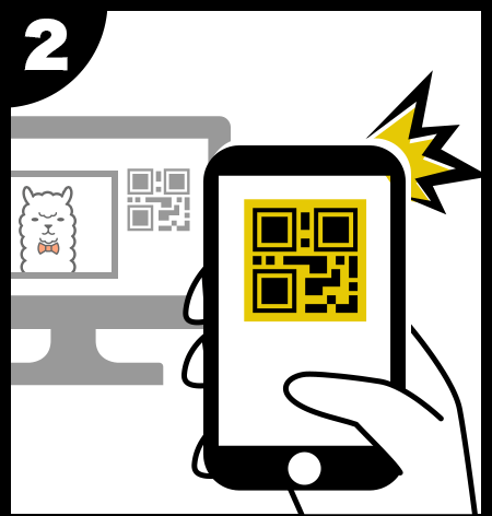 You can read-in QR code with your Smartphone to open URL