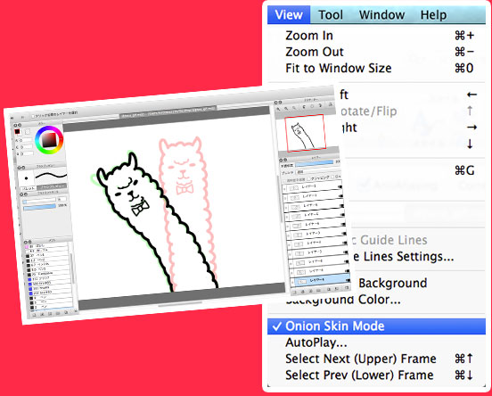 how to put a firealpaca animation in pencil2d