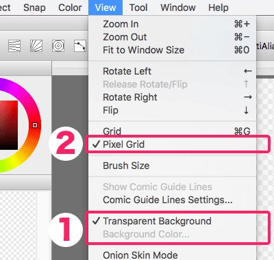 diagram:Setup from View in the menu bar