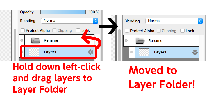 Diagram:Move layers into Layer Folder