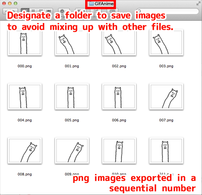 Diagram:Exported sequential images