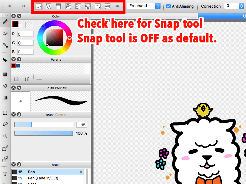 Let s use Snap tool Illustration techniques Alpaca School