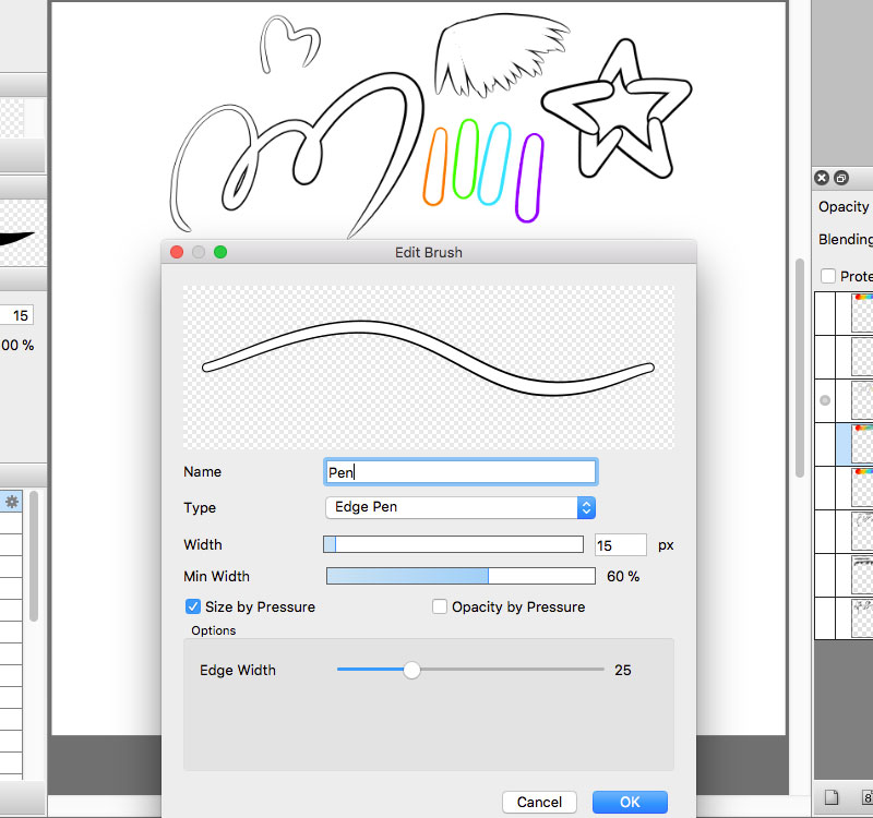 Diagram:Brush Type Edge Pen